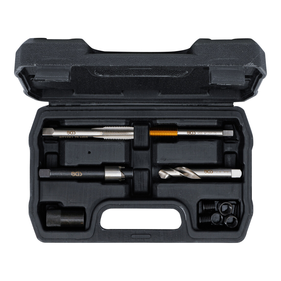BGS Kit di riparazione per filettatura scarico olio, per coppe olio in alluminio, M12 x 1,75 mm
