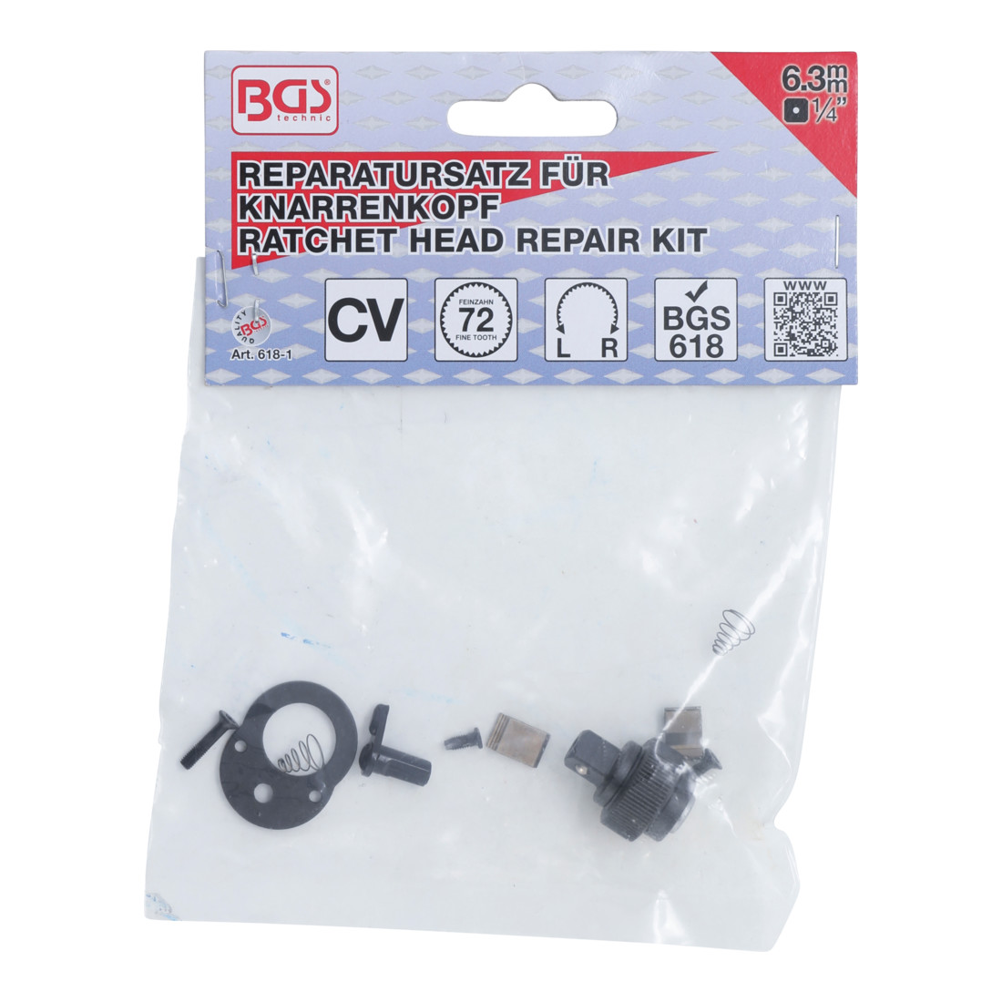 BGS Kit di riparazione per testa a cricchetto, per BGS 618