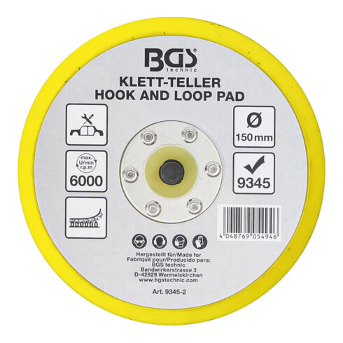 BGS Klett-Teller für Art. 9345 9345-2, Ø 150 mm