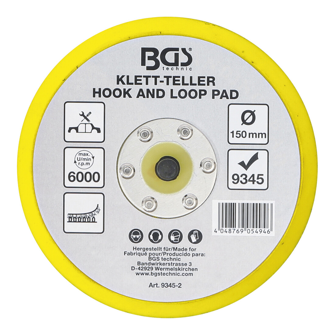 BGS Klett-Teller für Art. 9345 9345-2, Ø 150 mm