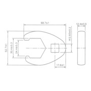 BGS kraaienpootsleutel aandrijving vierkantaandrijving 12,5 mm (1/2") SW 30 mm-3