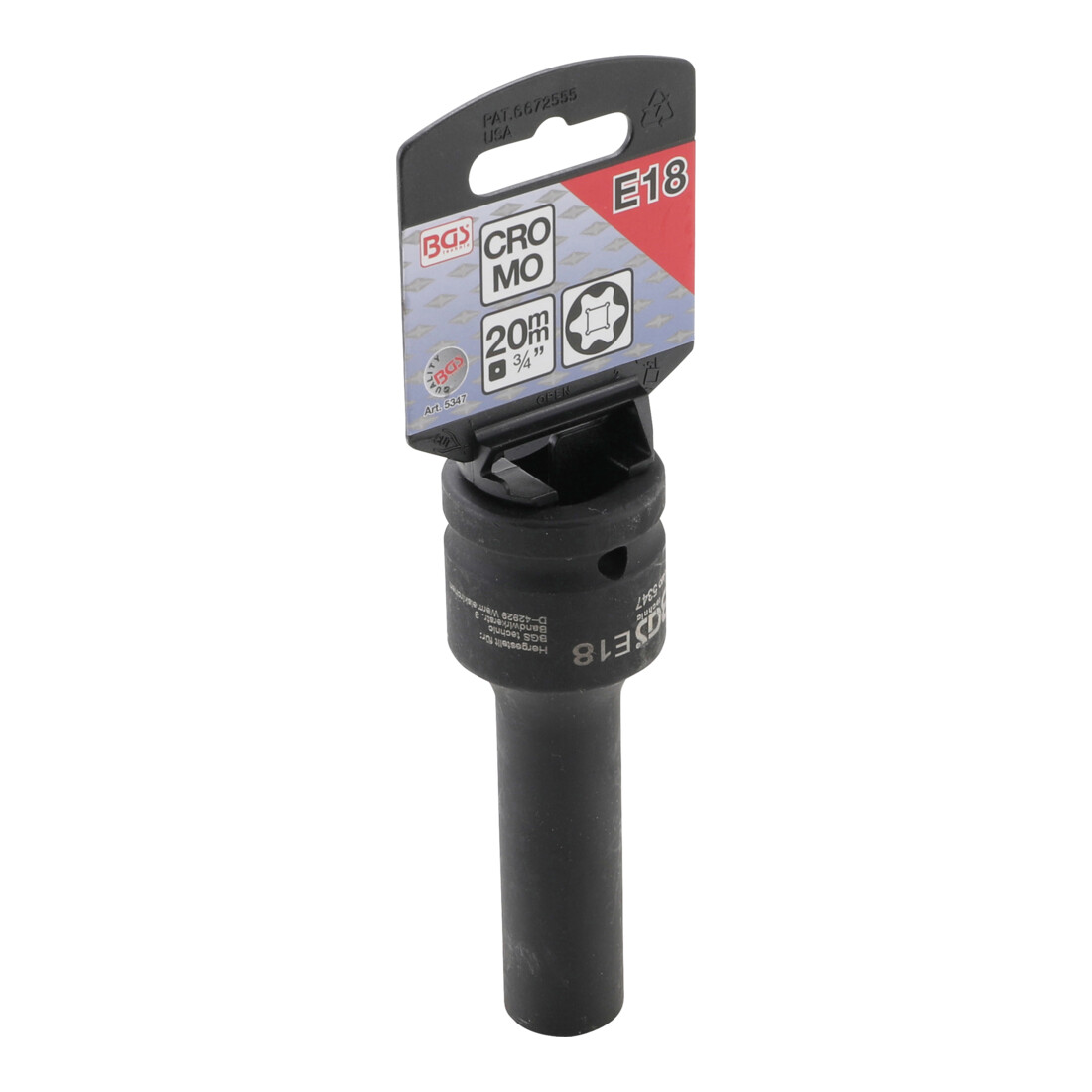 BGS Kracht dopsleutel E-profiel | 20 mm (3/4") | E18 mm