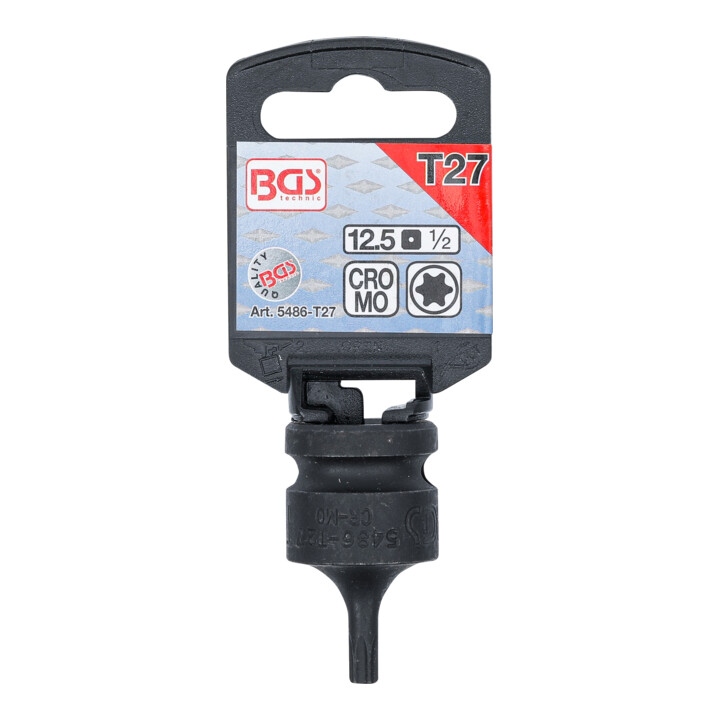BGS Kracht dopsleutelbit | 12,5 mm (1/2") | T-profiel (voor TX) T27