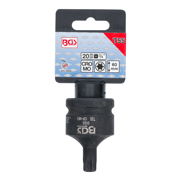 BGS Kracht dopsleutelbit | 20 mm (3/4") | T-profiel (voor TX) T55