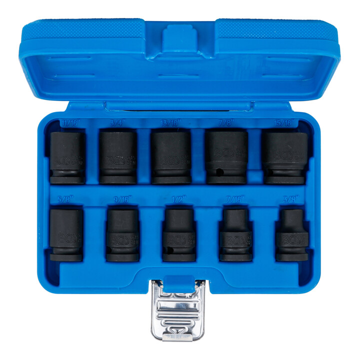 BGS Kracht dopsleutelset zeskant | 12,5 mm (1/2") | 3/8 - 15/16" | inches | 10-dlg.