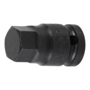 BGS Kraft-Bit-Einsatz 5334-H19, Antrieb Innenvierkant 12,5 mm (1/2"), Innensechskant 19 mm