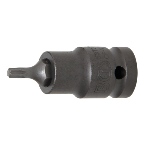 BGS Kraft-Bit-Einsatz 5370, Antrieb Innenvierkant 12,5 mm (1/2"), T-Profil (für Torx) T25