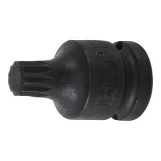 BGS Kraft-Bit-Einsatz 5381-M12, Antrieb Innenvierkant 12,5 mm (1/2"), Innenvielzahn (für XZN) M12