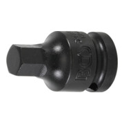 BGS Kraft-Bit-Einsatz 5485-12, Antrieb Innenvierkant 12,5 mm (1/2"), Innensechskant 12 mm