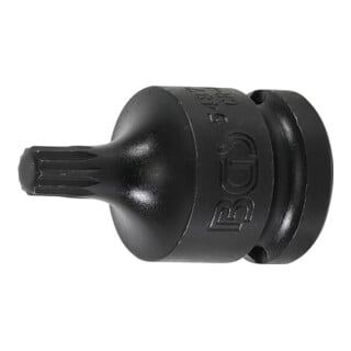BGS Kraft-Bit-Einsatz 5487-M8, Antrieb Innenvierkant 12,5 mm (1/2"), Innenvielzahn (für XZN) M8