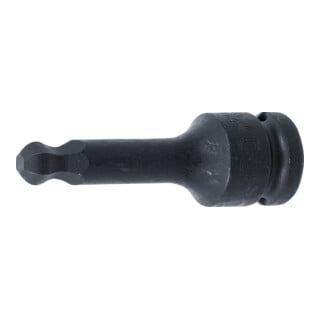 BGS Kraft-Bit-Einsatz 5488-10, Länge 75 mm, Antrieb Innenvierkant 12,5 mm (1/2"), Innensechskant mit Kugelkopf 10 mm