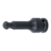 BGS Kraft-Bit-Einsatz 5488-12, Länge 75 mm, Antrieb Innenvierkant 12,5 mm (1/2"), Innensechskant mit Kugelkopf 12 mm