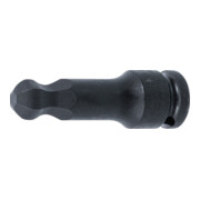 BGS Kraft-Bit-Einsatz 5488-15, Länge 75 mm, Antrieb Innenvierkant 12,5 mm (1/2"), Innensechskant mit Kugelkopf 15 mm