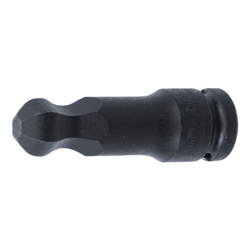 BGS Kraft-Bit-Einsatz 5488-17, Länge 75 mm, Antrieb Innenvierkant 12,5 mm (1/2"), Innensechskant mit Kugelkopf 17 mm