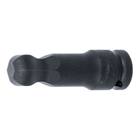 BGS Kraft-Bit-Einsatz 5488-19, Länge 75 mm, Antrieb Innenvierkant 12,5 mm (1/2"), Innensechskant mit Kugelkopf 19 mm