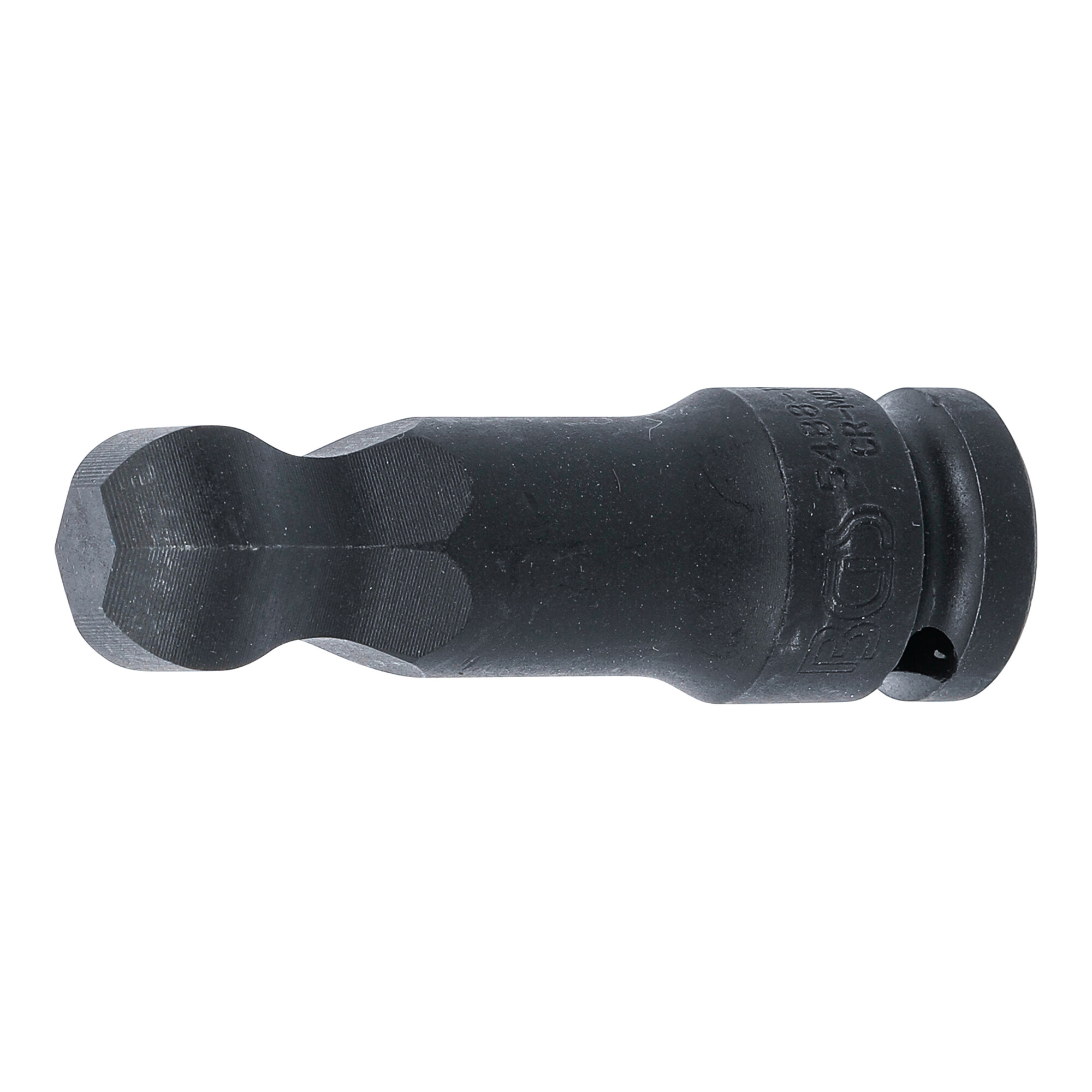 BGS Kraft-Bit-Einsatz 5488-19, Länge 75 mm, Antrieb Innenvierkant 12,5 mm (1/2"), Innensechskant mit Kugelkopf 19 mm ; BGS technic