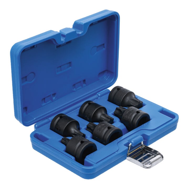 BGS Kraft-Bit-Einsatz-Satz Antrieb Innenvierkant 20 mm (3/4 Zoll) T-Profil (für TX) T55 - T100 6 tlg.