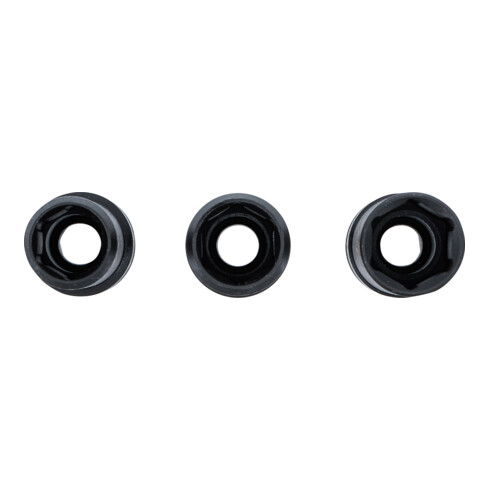 BGS Kraft-Spezial-Steckschlüssel-Einsatz-Satz, Antrieb Innenvierkant 12,5 mm (1/2"), SW 17 / 19 / 21 mm, 3-tlg.