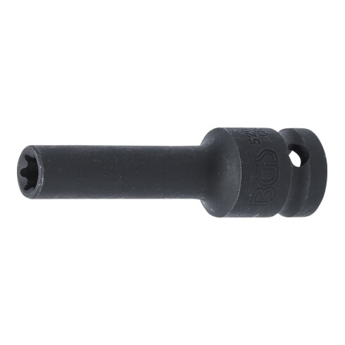 BGS Kraft-Steckschlüssel-Einsatz E-Profil, tief 5204-10, Antrieb Innenvierkant 12,5 mm (1/2"), SW E10 mm