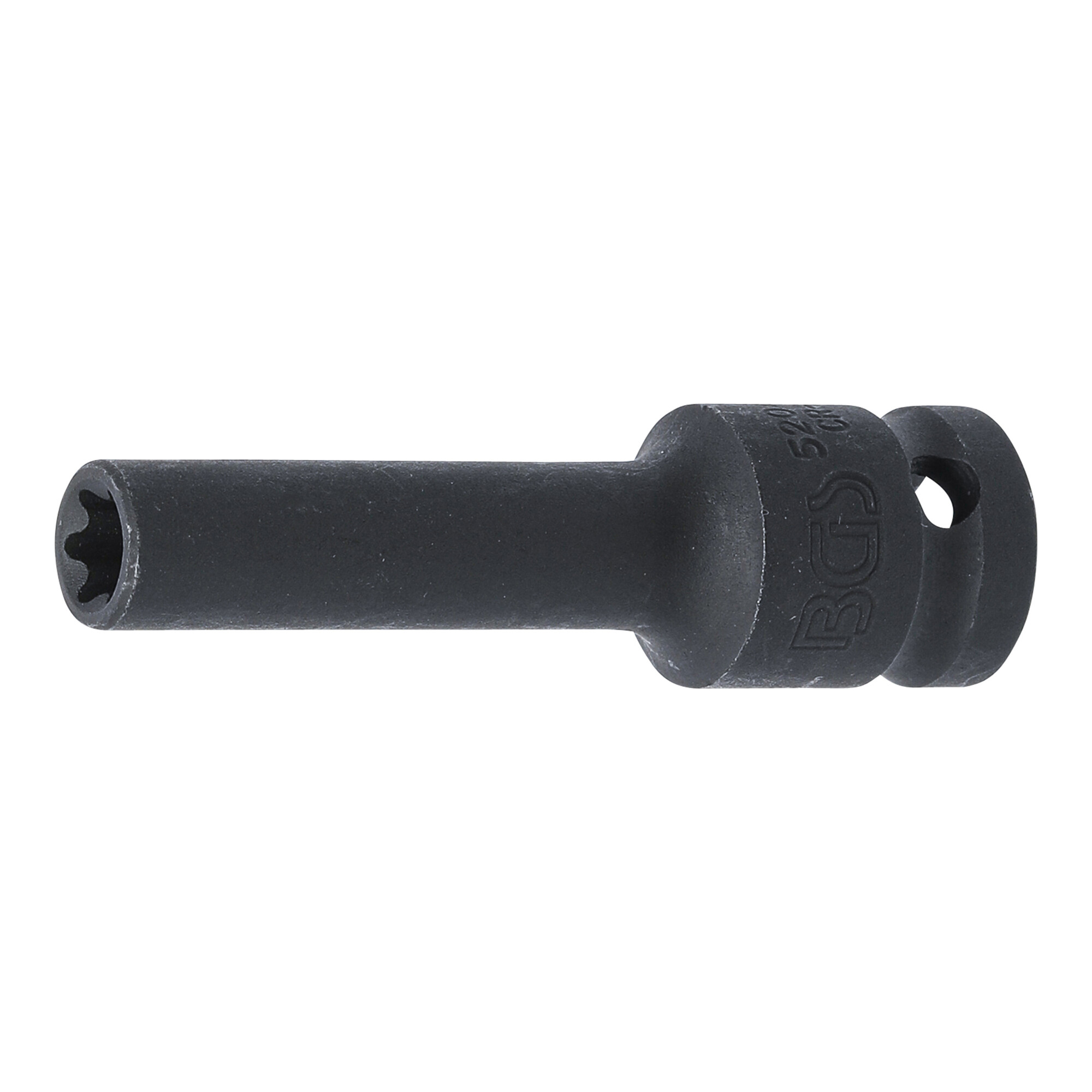 BGS Kraft-Steckschlüssel-Einsatz E-Profil, tief 5204-10, Antrieb Innenvierkant 12,5 mm (1/2"), SW E10 mm ; BGS technic