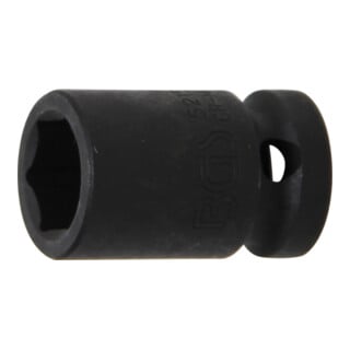 BGS Kraft-Steckschlüssel-Einsatz Sechskant 5215, Antrieb Innenvierkant 12,5 mm (1/2"), SW 15 mm