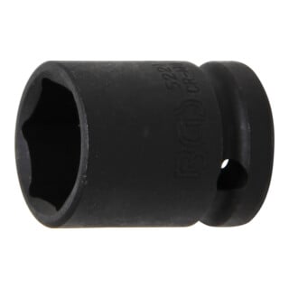 BGS Kraft-Steckschlüssel-Einsatz Sechskant 5221, Antrieb Innenvierkant 12,5 mm (1/2"), SW 21 mm