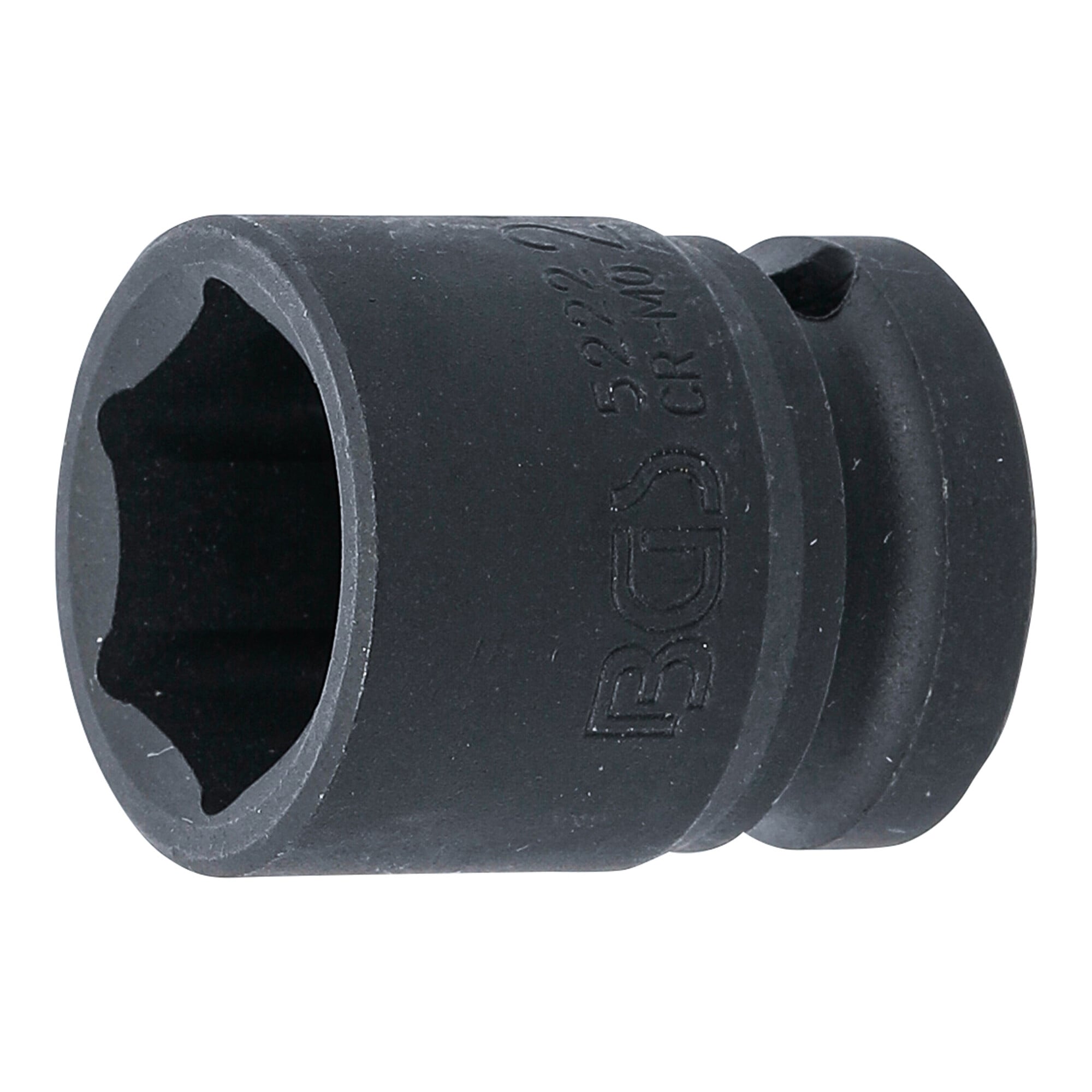 BGS Kraft-Steckschlüssel-Einsatz Sechskant 5222, Antrieb Innenvierkant 12,5 mm (1/2"), SW 22 mm ; BGS technic