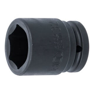 BGS Kraft-Steckschlüssel-Einsatz Sechskant 5632, Antrieb Innenvierkant 20 mm (3/4"), SW 32 mm