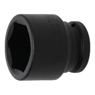 BGS Kraft-Steckschlüssel-Einsatz Sechskant 5638, Antrieb Innenvierkant 20 mm (3/4"), SW 38 mm
