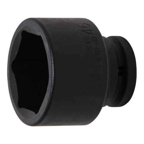 BGS Kraft-Steckschlüssel-Einsatz Sechskant 5646, Antrieb Innenvierkant 20 mm (3/4"), SW 46 mm