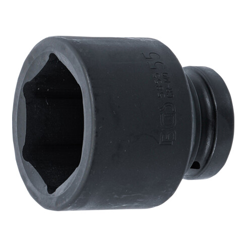 BGS Kraft-Steckschlüssel-Einsatz Sechskant 5855, Antrieb Innenvierkant 25 mm (1"), SW 55 mm
