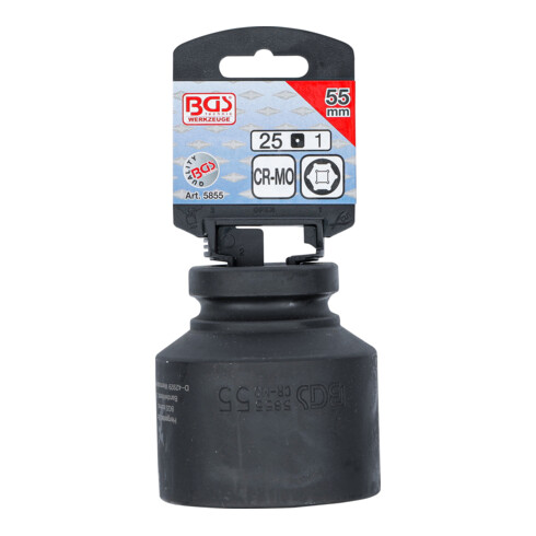BGS Kraft-Steckschlüssel-Einsatz Sechskant 5855, Antrieb Innenvierkant 25 mm (1"), SW 55 mm