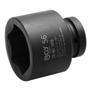 BGS Kraft-Steckschlüssel-Einsatz Sechskant 5856, Antrieb Innenvierkant 25 mm (1"), SW 56 mm