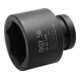 BGS Kraft-Steckschlüssel-Einsatz Sechskant 5856, Antrieb Innenvierkant 25 mm (1"), SW 56 mm-1