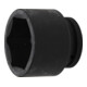 BGS Kraft-Steckschlüssel-Einsatz Sechskant 5880, Antrieb Innenvierkant 25 mm (1"), SW 80 mm-1