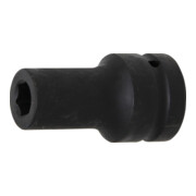 BGS Kraft-Steckschlüssel-Einsatz Sechskant, tief 5500-17, Antrieb Innenvierkant 25 mm (1"), SW 17 mm