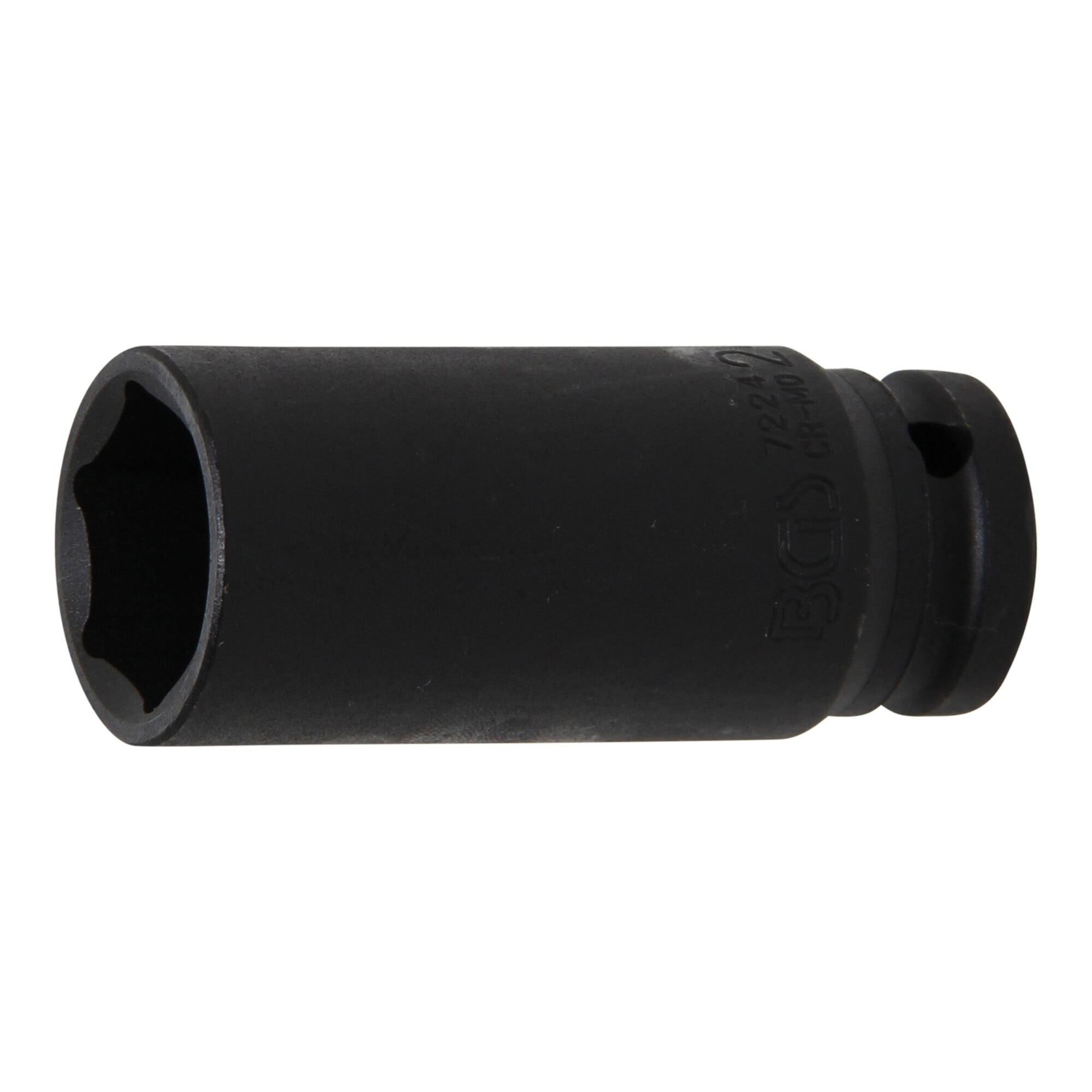 BGS Kraft-Steckschlüssel-Einsatz Sechskant, tief 7224, Antrieb Innenvierkant 12,5 mm (1/2"), SW 24 mm ; BGS technic