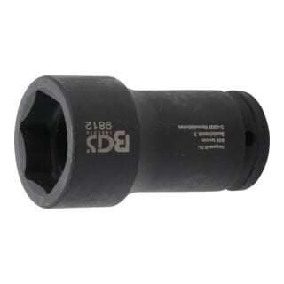 BGS Kraft-Steckschlüssel-Einsatz Sechskant, tief 9812, Antrieb Innenvierkant 20 mm (3/4"), SW 38 mm, für FUSO / Mitsubishi