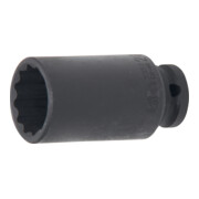 BGS Kraft-Steckschlüssel-Einsatz Zwölfkant 5352, Antrieb Innenvierkant 12,5 mm (1/2"), SW 28 mm