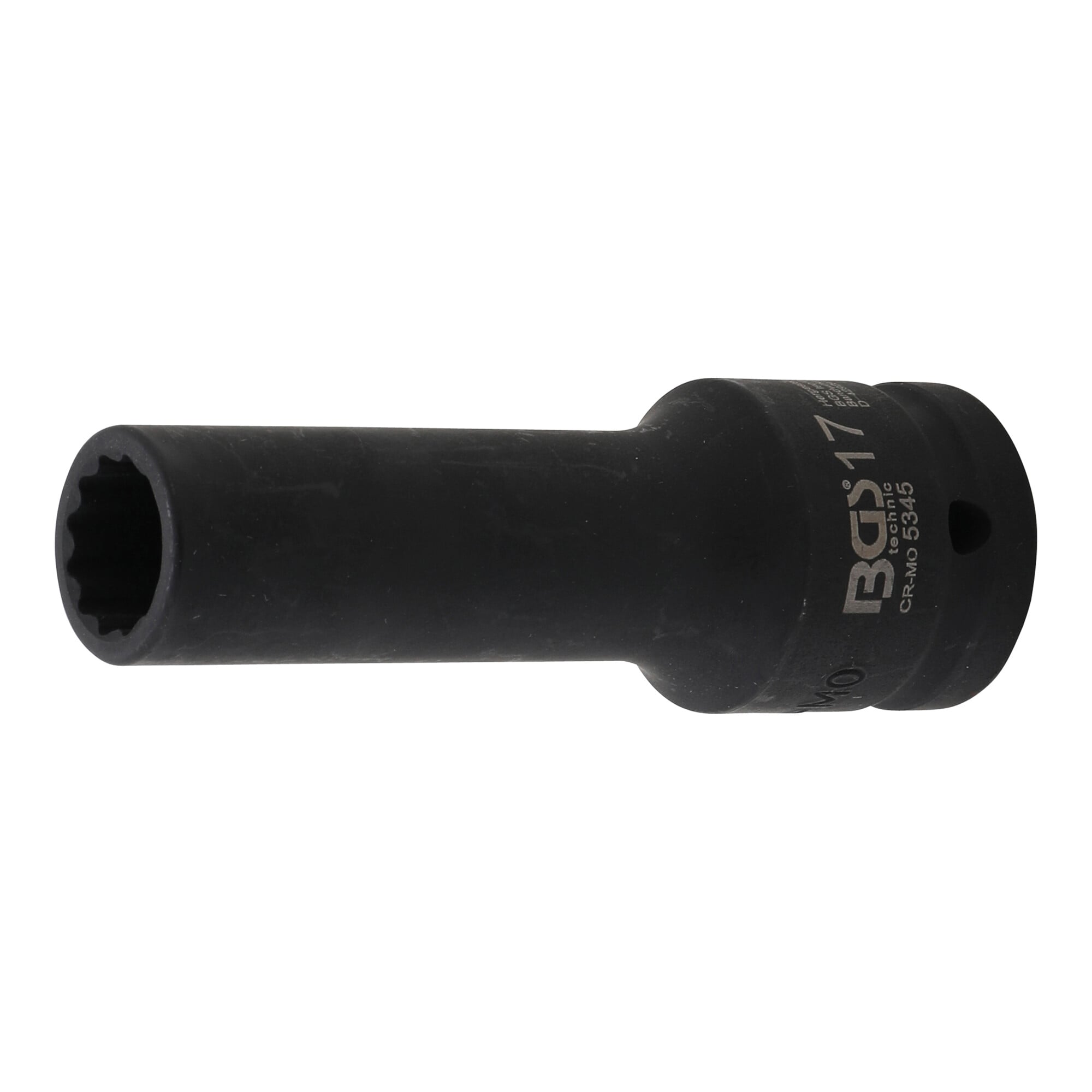 BGS Kraft-Steckschlüssel-Einsatz Zwölfkant, tief 5345, Antrieb Innenvierkant 20 mm (3/4"), SW 17 mm ; BGS technic
