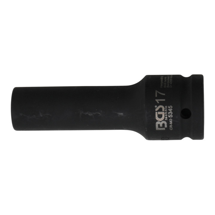BGS Kraft-Steckschlüssel-Einsatz Zwölfkant, tief 5345, Antrieb Innenvierkant 20 mm (3/4"), SW 17 mm