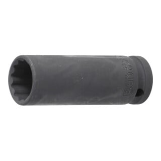BGS Kraft-Steckschlüssel-Einsatz Zwölfkant, tief 5353, Antrieb Innenvierkant 12,5 mm (1/2"), SW 21 mm