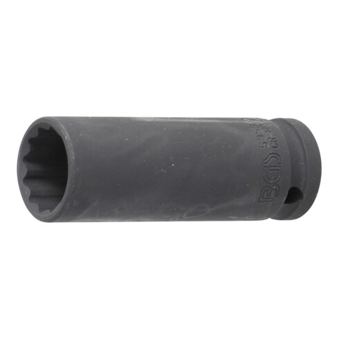 BGS Kraft-Steckschlüssel-Einsatz Zwölfkant, tief 5353, Antrieb Innenvierkant 12,5 mm (1/2"), SW 21 mm