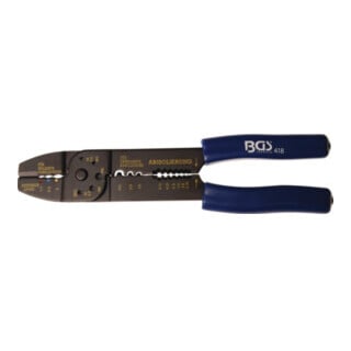 BGS krimptang 0.75-6mm2 voor isol. en uninsul. connectoren blauw soft grips