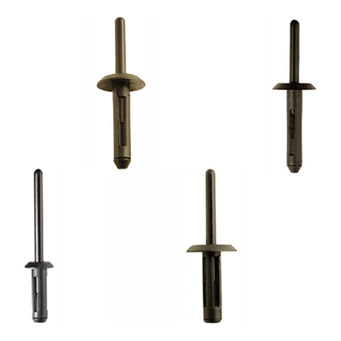 BGS Kunststoffnieten-Sortiment 9054, für GM, BMW, Chrysler, VW, Ford, 235-tlg.
