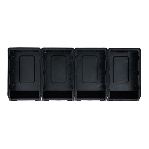 BGS Lagersichtbox-Satz, mit Hängeschiene, für Schrankwand-System, 4-tlg.