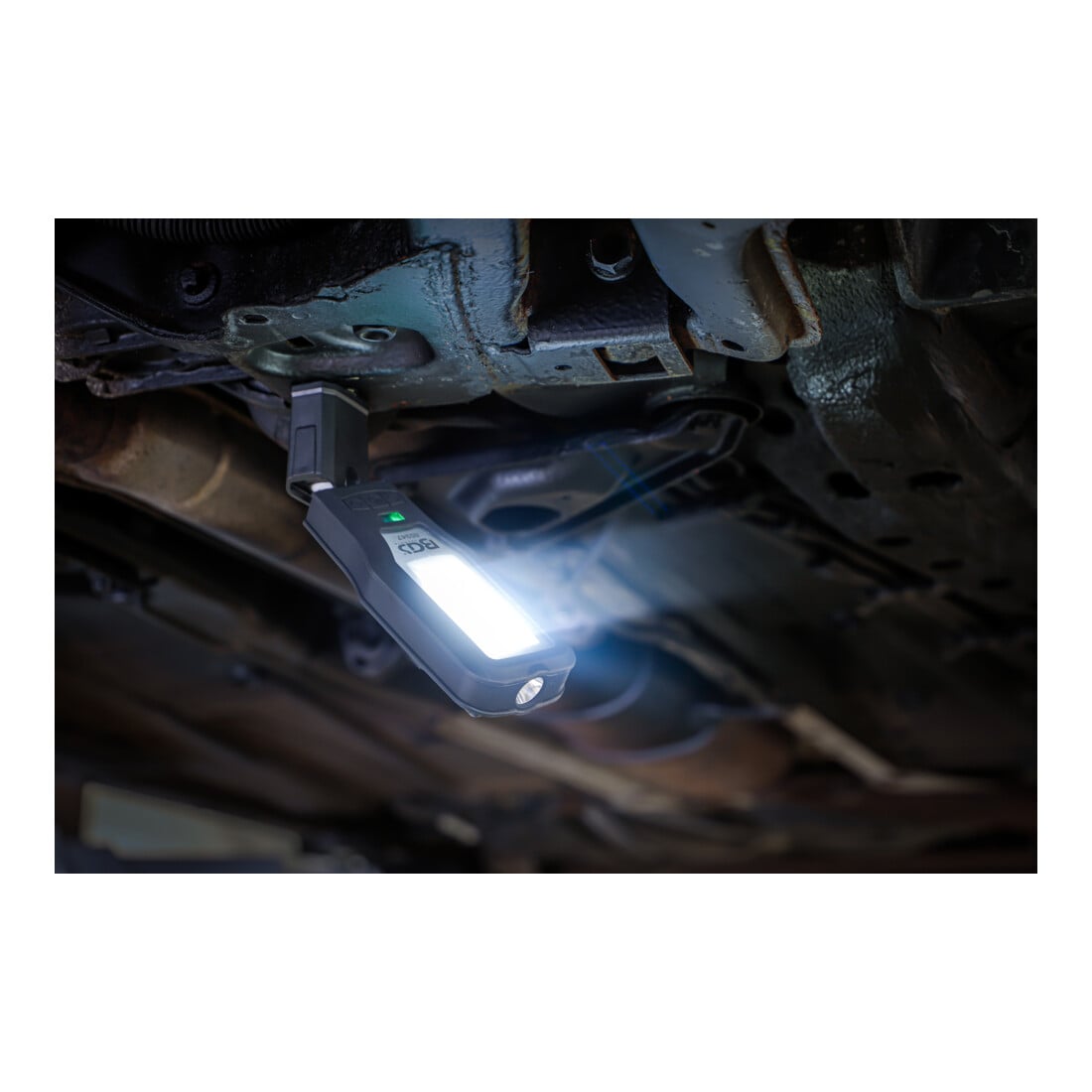 BGS Lampada da lavoro a LED-COB, pieghevole, con stazione di ricarica