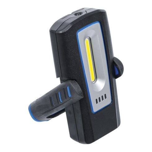 BGS Lampada da officina a LED COB con magnete e gancio pieghevole con funzione di ricarica induttiva