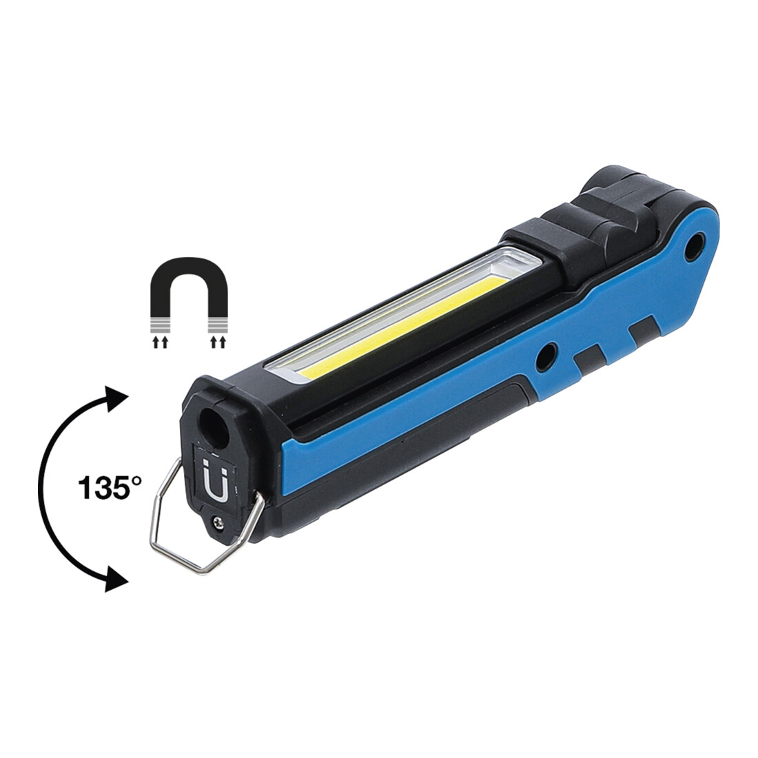 BGS Lampada pieghevole a batteria LED COB 5 W 85334