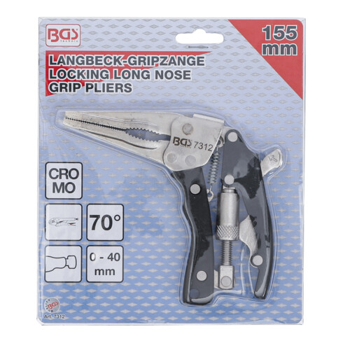BGS Langbeck-Gripzange mit Pistolengriff 170 mm